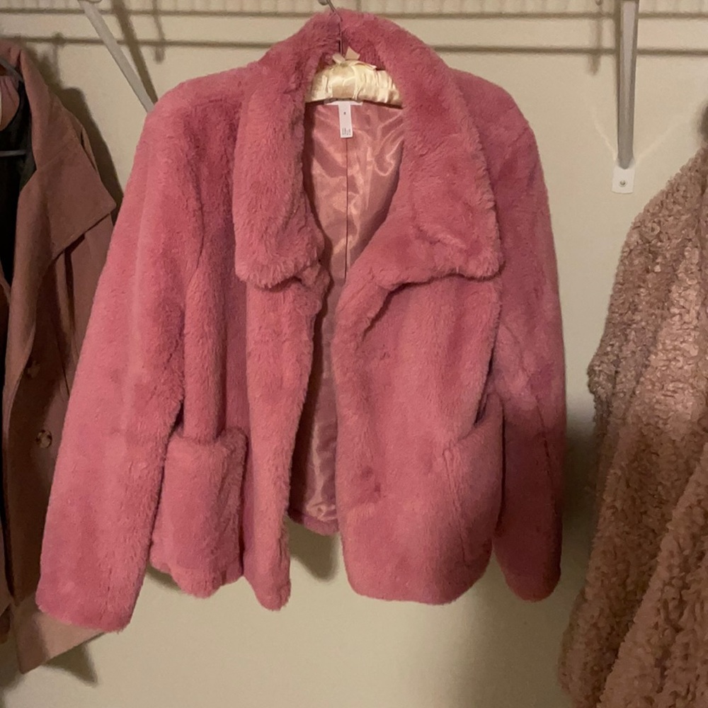 Leith fur-fect faux fur jacket